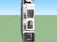 File sketchup nhà phố 4 tầng 3.4x17.8m