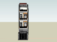 File sketchup nhà phố 4 tầng 3.6x21.6m