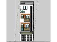 File sketchup Nhà phố 4 tầng 5x18m