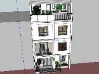 sketchup nhà phố 4 tầng,nhà phố sketchup,file sketchup nhà phố 4 tầng,file su nhà phố 4 tầng,model sketchup nhà phố