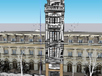 File sketchup nhà phố tân cổ điển 5 tầng 4x8m