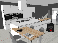 File sketchup nội thất phòng bếp mới nhất