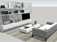 nội thất phòng khách,phòng khách hiện đại,File sketchup nội thất,model su nội thất phòng khách