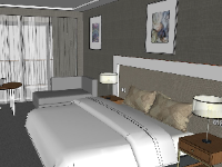File sketchup nội thất phòng ngủ model 3d đẹp
