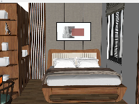 File sketchup nội thất Phòng ngủ sang trọng (Model su 2020)
