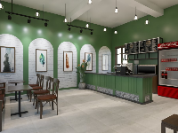 nội thất quán trà sữa,nội thất quán cafe,File sketchup nội thất,thiết kế quán trà tranh,sketchup quán trà tranh