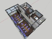 File sketchup nội thất văn phòng làm việc