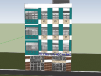 File sketchup phối cảnh trường tiểu học An Phú