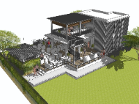 File sketchup quá cafe bãi biển