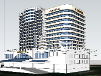 hotel cao tầng,thiết kế khách sạn,file sketchup khách sạn đẹp,model sketchup khách sạn,hotel sketchup