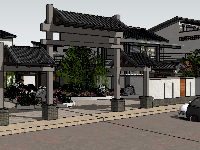 Bản vẻ sketchup 2014 thiết kế kiến trúc khu nhà ở cao cấp