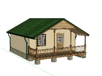 File sketchup thiết kế nhà cấp 4 đẹp