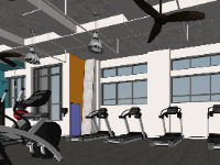 file sketchup phòng gym,nội thất phòng gym,su phòng gym