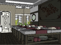 File sketchup thiết kế nội thất Spa