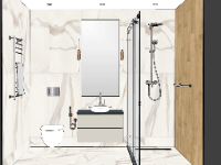 File sketchup thiết kế phòng tắm hiện đại