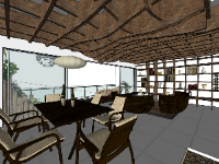 File sketchup thiết kế quán cafe