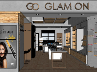 File sketchup thiết kế shop bán máy làm tóc