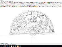 File sketchup tranh quạt tứ quý