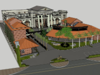 File sketchup trung tâm tổ chức sự kiện rất chi tiết.