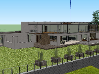 File sketchup villa 2 tầng