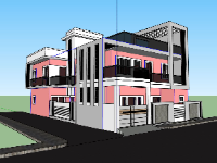 File sketchup villa 3 tầng kích thước 17.2x11.8m