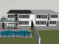 villa 2 tầng sketchup,biệt thự 2 tầng file sketchup,file sketchup villa 2 tầng,villa nghỉ dưỡng 2 tầng