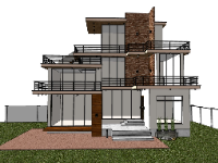 biệt thự 3 tầng,su biệt thự,sketchup biệt thự,su biệt thự 3 tầng