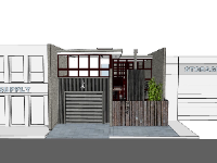 su nhà 1 tầng,sketchup nhà 1 tầng,nhà 1 tầng