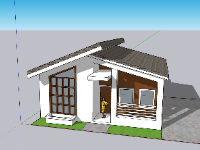 nhà cấp 4,su nhà cấp 4,sketchup nhà cấp 4