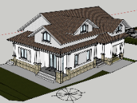 nhà cấp 4,nhà cấp 4 hiện đại,su nhà cấp 4,sketchup nhà cấp 4