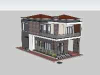 nhà phố 2 mặt tiền,sketchup nhà phố,su nhà phố,su nhà phố 2 tầng,sketchup nhà phố 2 tầng