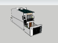 nhà phố,su nhà phố,sketchup nhà phố,su nhà phố 2 tầng,sketchup nhà phố 2 tầng