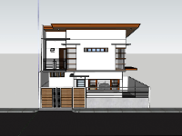 su nhà phố,sketchup nhà phố,su nhà phố 2 tầng,sketchup nhà phố 2 tầng