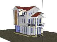 nhà phố,su nhà phố,sketchup nhà phố,nhà phố 2 tầng,su nhà phố 2 tầng,sketchup nhà phố 2 tầng