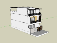 nhà phố 4 tầng,su nhà phố,sketchup nhà phố 4 tầng,su nhà phố 4 tầng