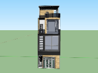 su nhà phố,sketchup nhà phố,nhà phố 4 tầng,su nhà phố 4 tầng,sketchup nhà phố 4 tầng