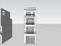 nhà phố,su nhà phố,sketchup nhà phố,su nhà phố 4 tầng,sketchup nhà phố 4 tầng