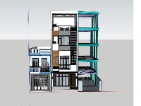 su nhà phố,sketchup nhà phố,sketchup nhà phố 4 tầng,su nhà phố 4 tầng