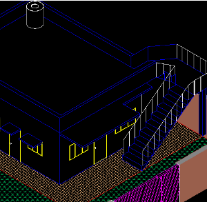 File thiết kế 3d nhà 1 tầng kiến trúc đơn giản