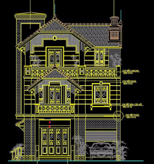 File thiết kế autocad Mẫu biệt thự 8,3 x 12,2m