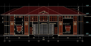 File thiết kế Autocad Mẫu biệt thự đẹp