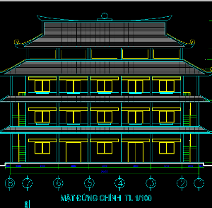 File thiết kế,chi tiết đình chùa,thiết kế chùa 3 tầng,kiến trúc và kết cấu chùa 3 tầng
