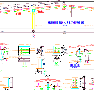 File thiết kế khu nhà xưởng có kết cấu chi tiết từ móng cho tới mái