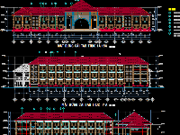 Bản vẻ thiết kế kiến trúc trường trung phổ thông đẹp KT (92mx96m)full kiến trúc