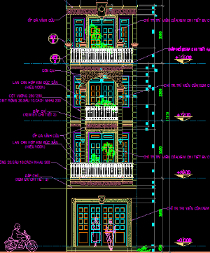 File thiết kế,nhà 4 tầng,nhà phố 4 tầng