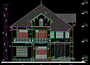 Bản vẽ,Bản vẽ autocad,nhà 2 tầng,kiến trúc mái thái,nhà hiện đại