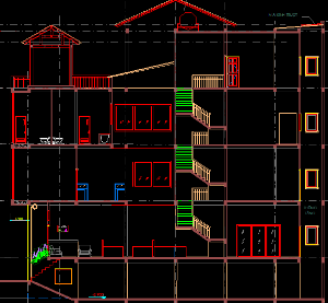 File thiết kế mẫu nhà mặt phố 6.9x20.9m làm nhà văn phòng