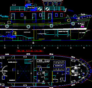 tầu kéo,cad tầu kéo,tầu kéo 300 cv