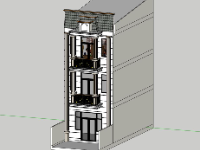 File thiết kế ngoại thất nhà phố 3 tầng 5x10m