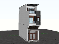 File thiết kế nhà phố 3 tầng 4.5x13m